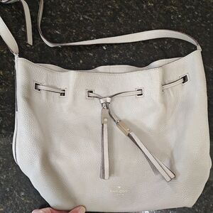 Kate Spade Off-White Leather Shoulder Bag